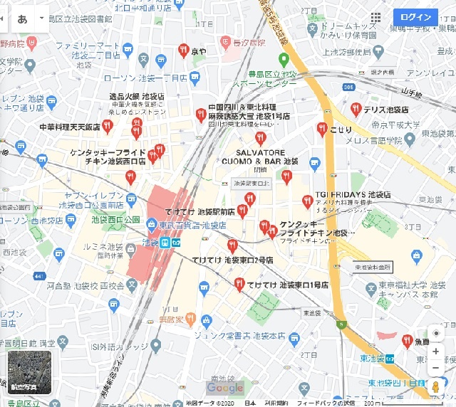 googlemap-池袋駅周辺